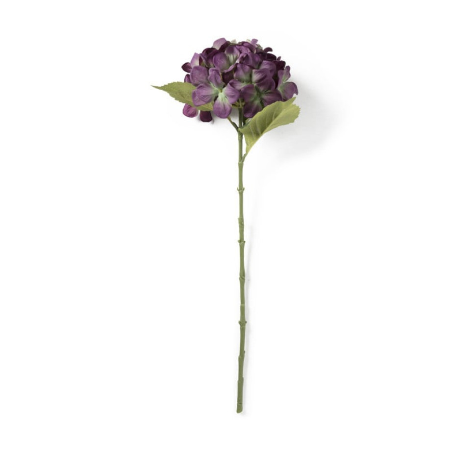 Kunstbloem hortensia - paars - 63 cm afbeelding 