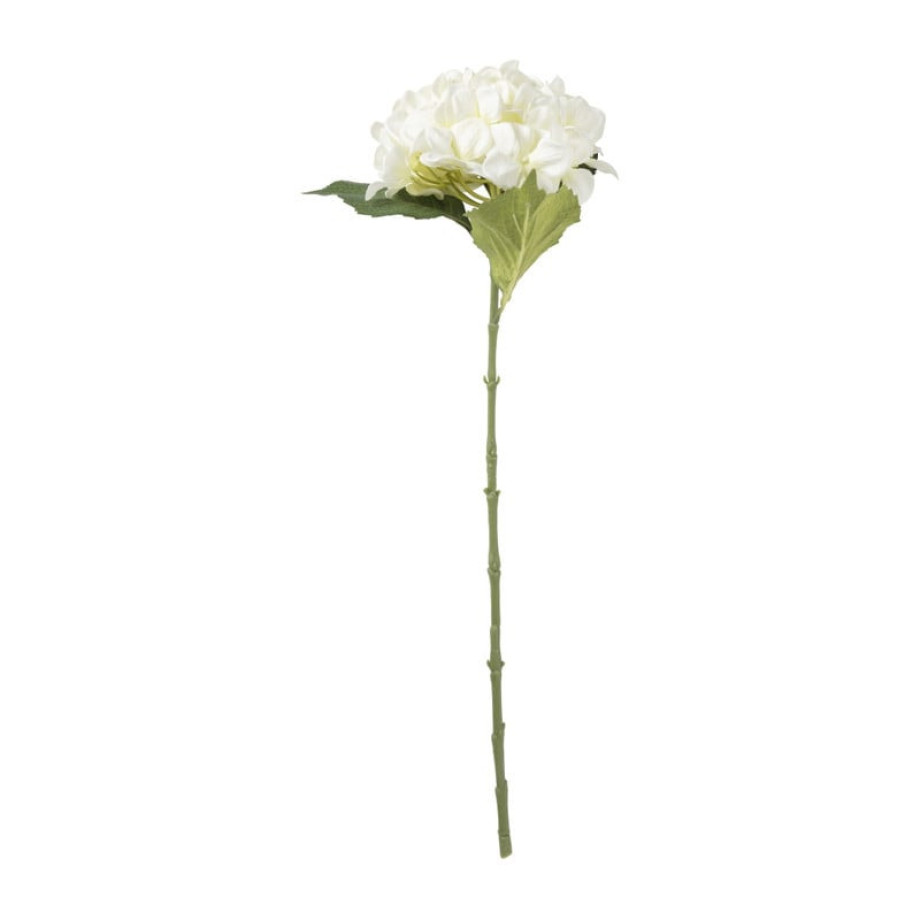 Kunstbloem hortensia - wit - 63 cm afbeelding 