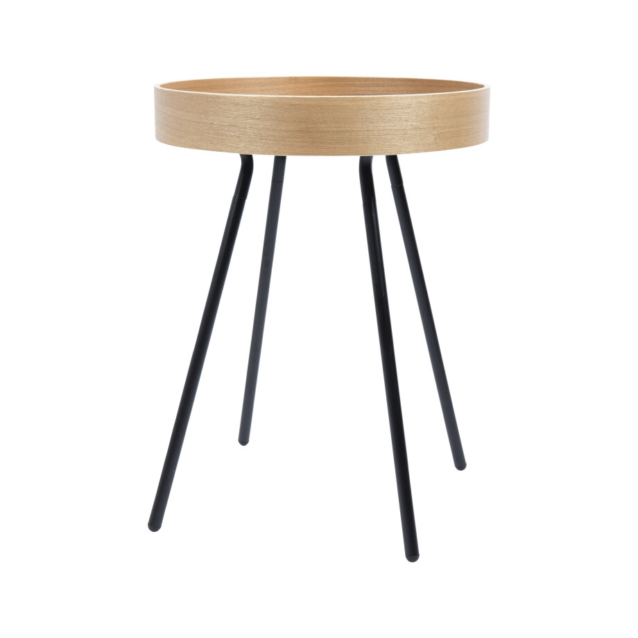 Zuiver Ronde Bijzettafel 'Oak Tray' Eikenhout, 46cm Zuiver Ronde Bijzettafel 'Oak Tray' Eikenhout, 46cm afbeelding
