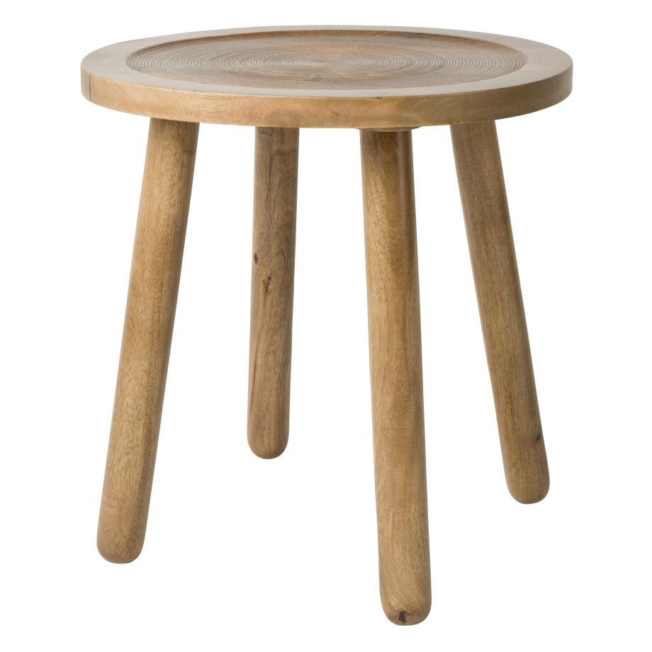Zuiver Ronde Bijzettafel 'Dendron' Mangohout, 43cm Zuiver Ronde Bijzettafel 'Dendron' Mangohout, 43cm afbeelding