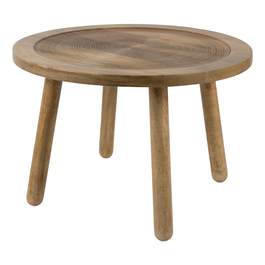Zuiver Ronde Bijzettafel 'Dendron' Mangohout, 60cm Zuiver Ronde Bijzettafel 'Dendron' Mangohout, 60cm afbeelding