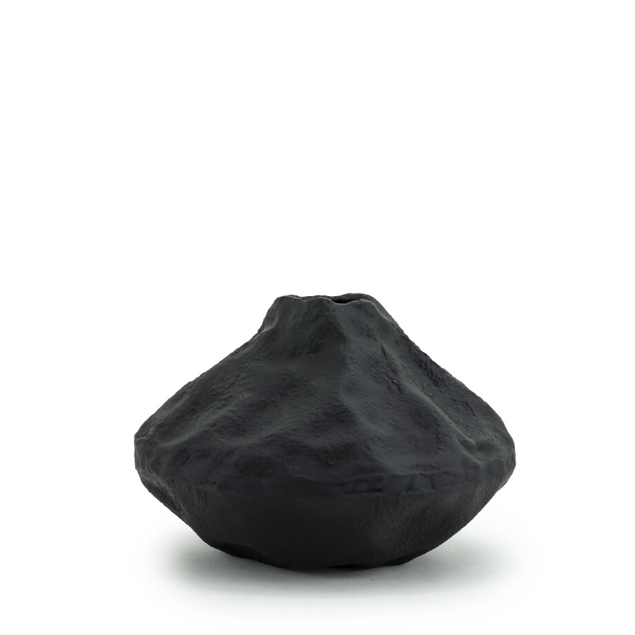 By-Boo Vaas 'Dent' 20cm hoog, kleur Zwart By-Boo Vaas 'Dent' 20cm hoog, kleur Zwart afbeelding 1