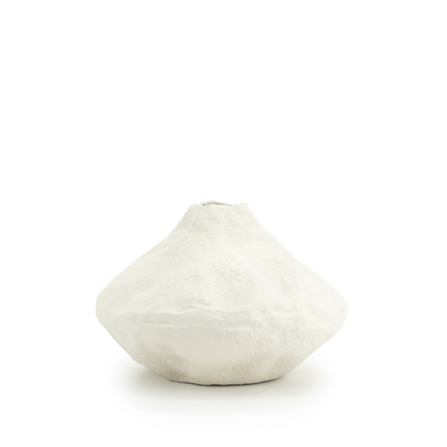 By-Boo Vaas 'Dent' 20cm hoog, kleur Off White afbeelding 1