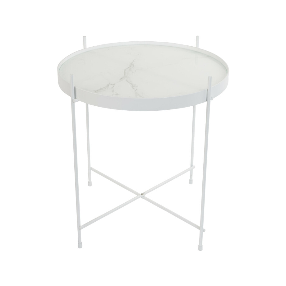 Zuiver Ronde Bijzettafel 'Cupid' Marmerlook, 43cm afbeelding 1