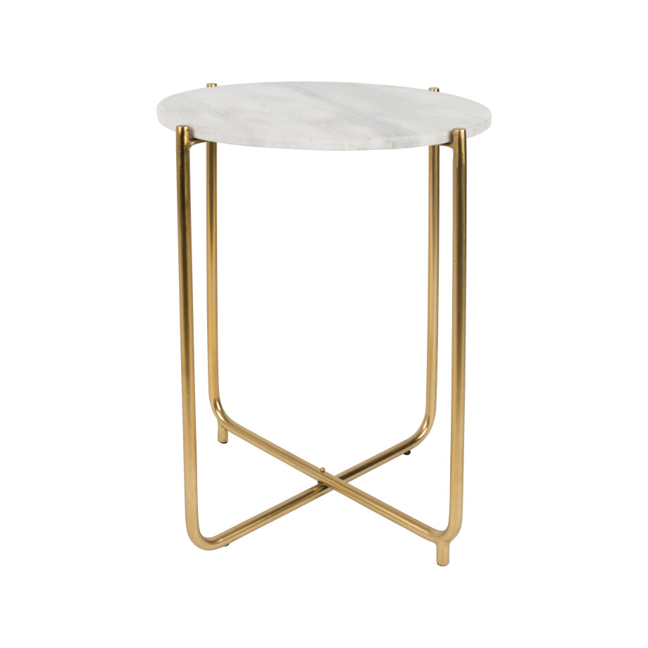 ZILT Bijzettafel 'Valdemar' Marmer, 45cm, kleur Wit ZILT Bijzettafel 'Valdemar' Marmer, 45cm, kleur Wit afbeelding 1