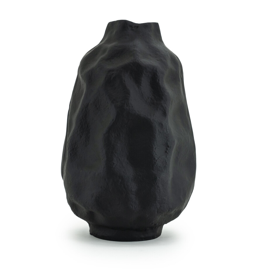 By-Boo Vaas 'Dent' 37cm hoog, kleur Zwart By-Boo Vaas 'Dent' 37cm hoog, kleur Zwart afbeelding 1