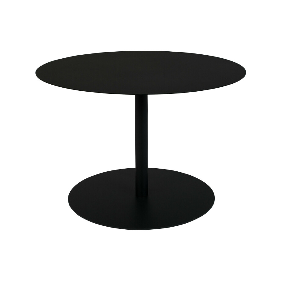 Zuiver Ronde Bijzettafel 'Snow' Staal, 60cm, kleur Zwart afbeelding 1