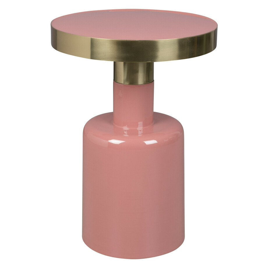 Zuiver Ronde Bijzettafel 'Glam' 36cm, kleur Roze Zuiver Ronde Bijzettafel 'Glam' 36cm, kleur Roze afbeelding 1