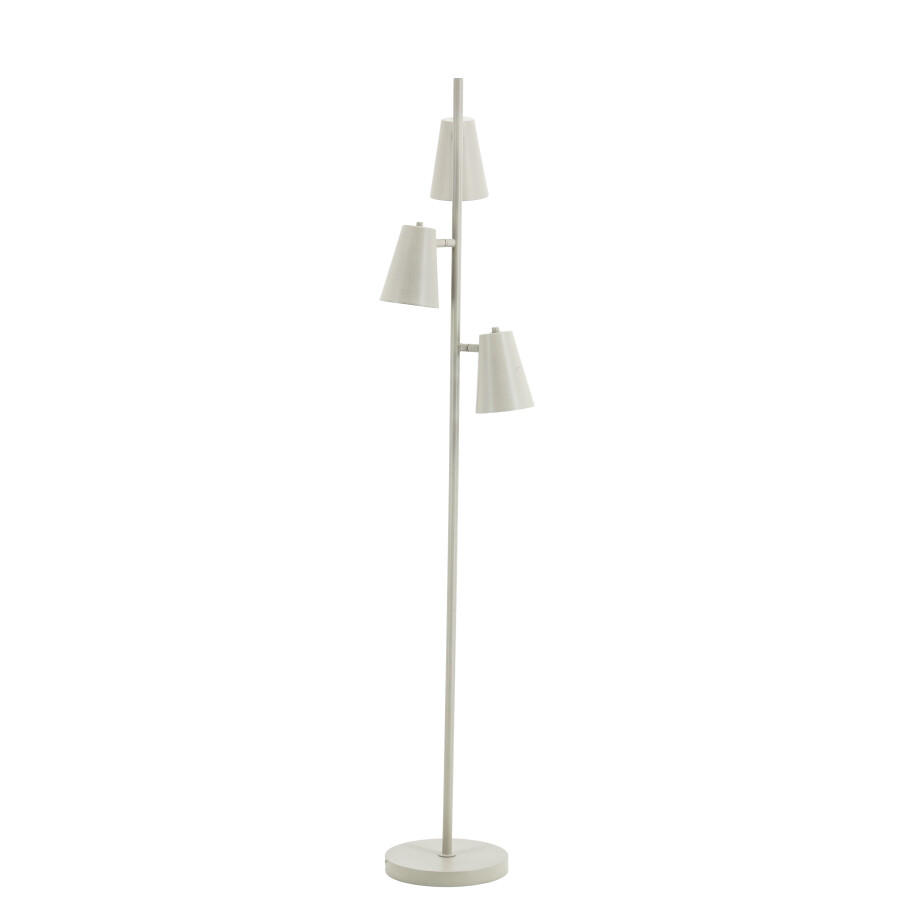 By-Boo Vloerlamp 'Cole' 3-lamps, kleur Beige By-Boo Vloerlamp 'Cole' 3-lamps, kleur Beige afbeelding 1