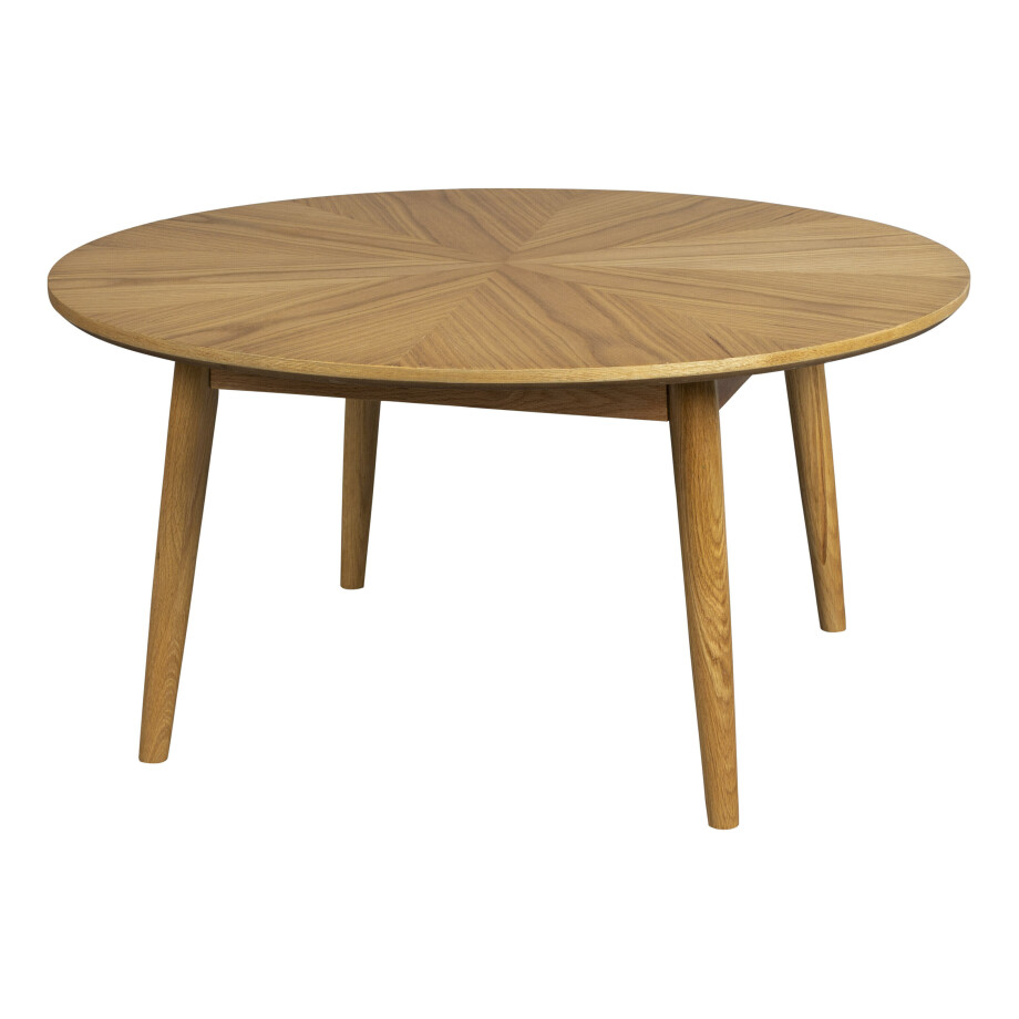 ZILT Ronde Salontafel 'Memo' Eikenhout, 80cm, kleur Naturel afbeelding 1