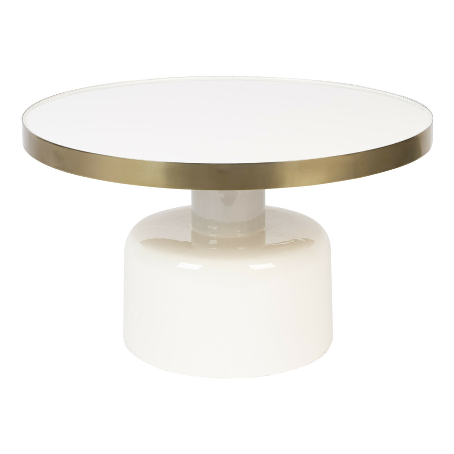Zuiver Ronde Salontafel 'Glam' 60cm, kleur Wit Zuiver Ronde Salontafel 'Glam' 60cm, kleur Wit afbeelding 1