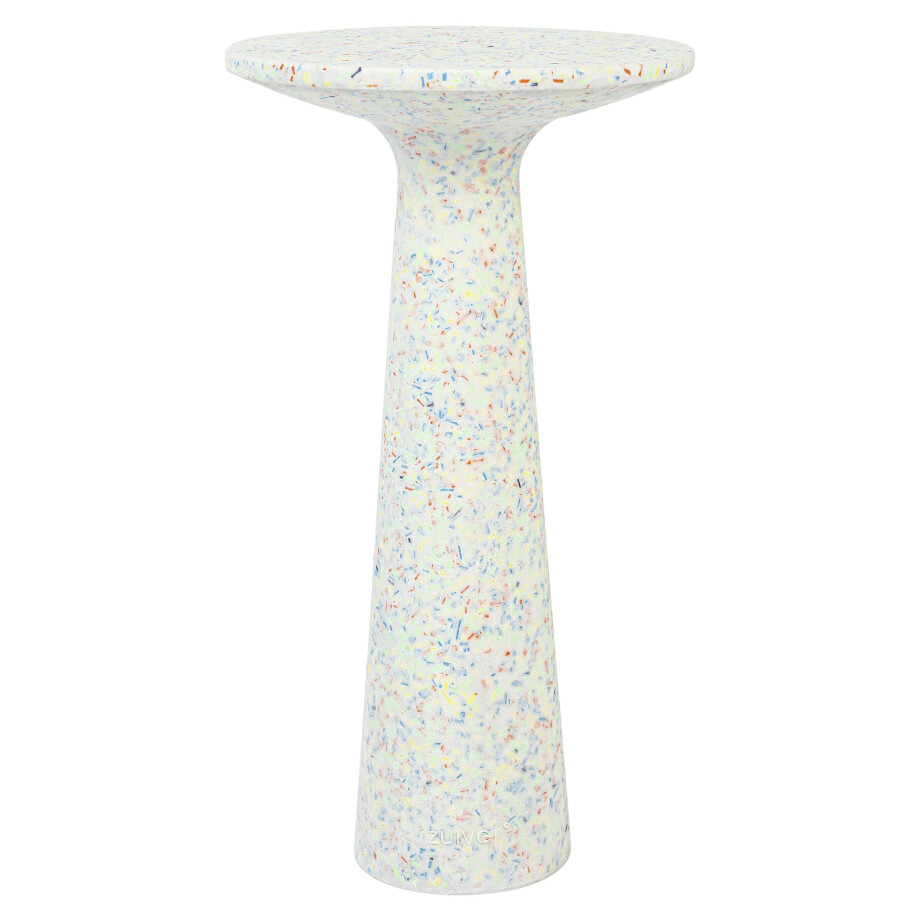 Zuiver Ronde Bijzettafel 'Victoria' Terrazzo, 56cm hoog, kleur Wit Zuiver Ronde Bijzettafel 'Victoria' Terrazzo, 56cm hoog, kleur Wit afbeelding 1