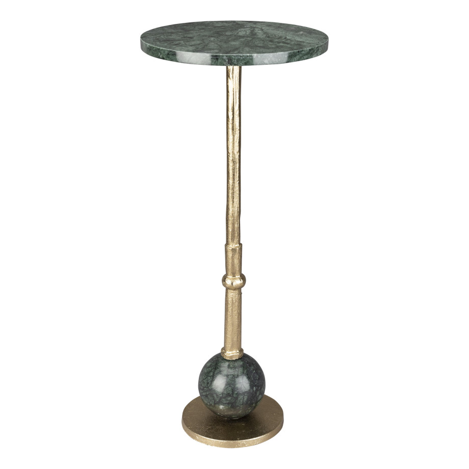 Dutchbone Ronde Bijzettafel 'Everest' Marmer, 25cm, kleur Groen afbeelding 1