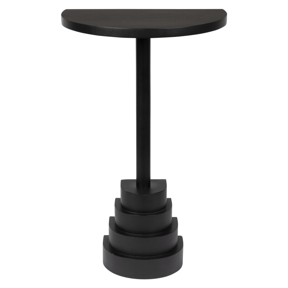 Dutchbone Bijzettafel 'Lina' Mangohout, kleur Zwart afbeelding 1