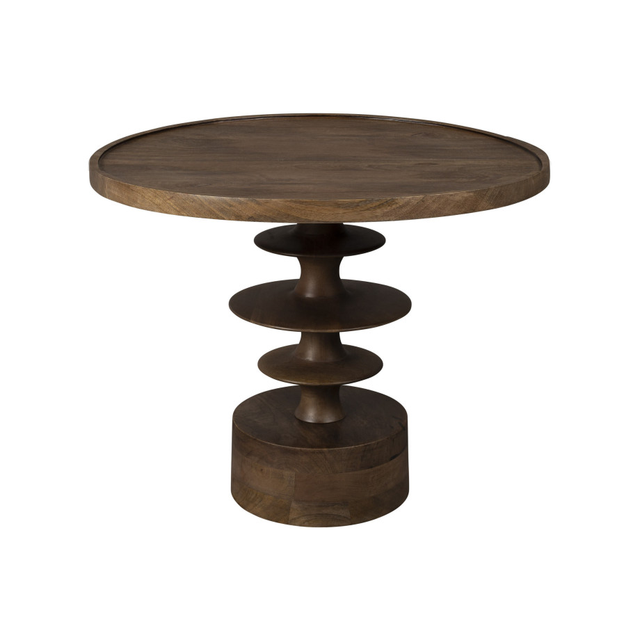 Dutchbone Ronde Salontafel 'Cath' Mangohout, 66cm afbeelding 