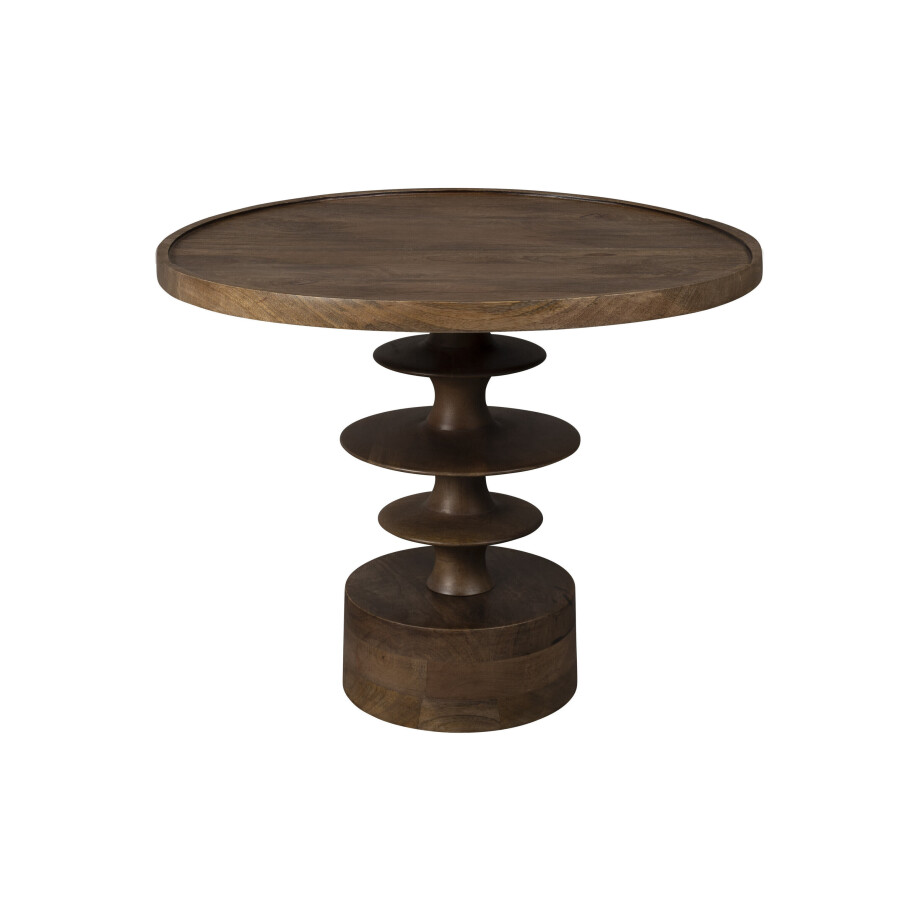 Dutchbone Ronde Salontafel 'Cath' Mangohout, 66cm afbeelding 