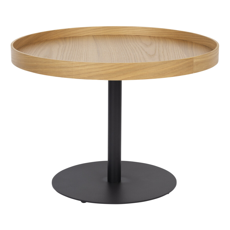 ZILT Ronde Bijzettafel 'Andreanna' 56cm, kleur Eiken afbeelding 1