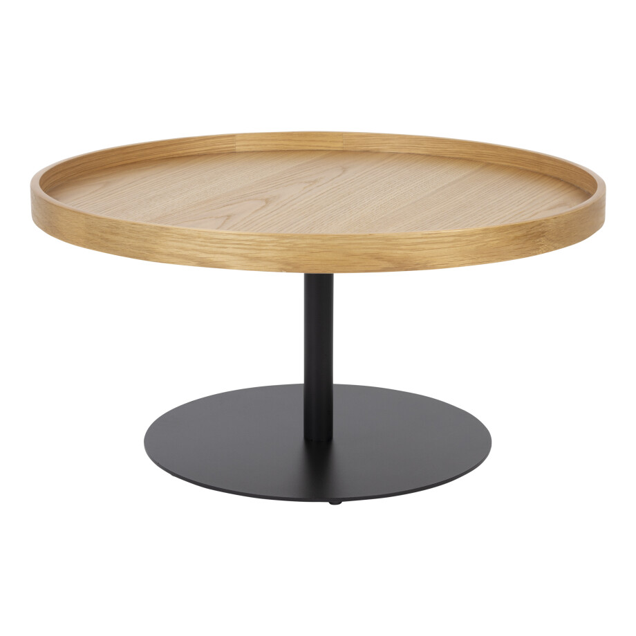 ZILT Ronde Salontafel 'Andreanna' 70cm, kleur Eiken afbeelding 1