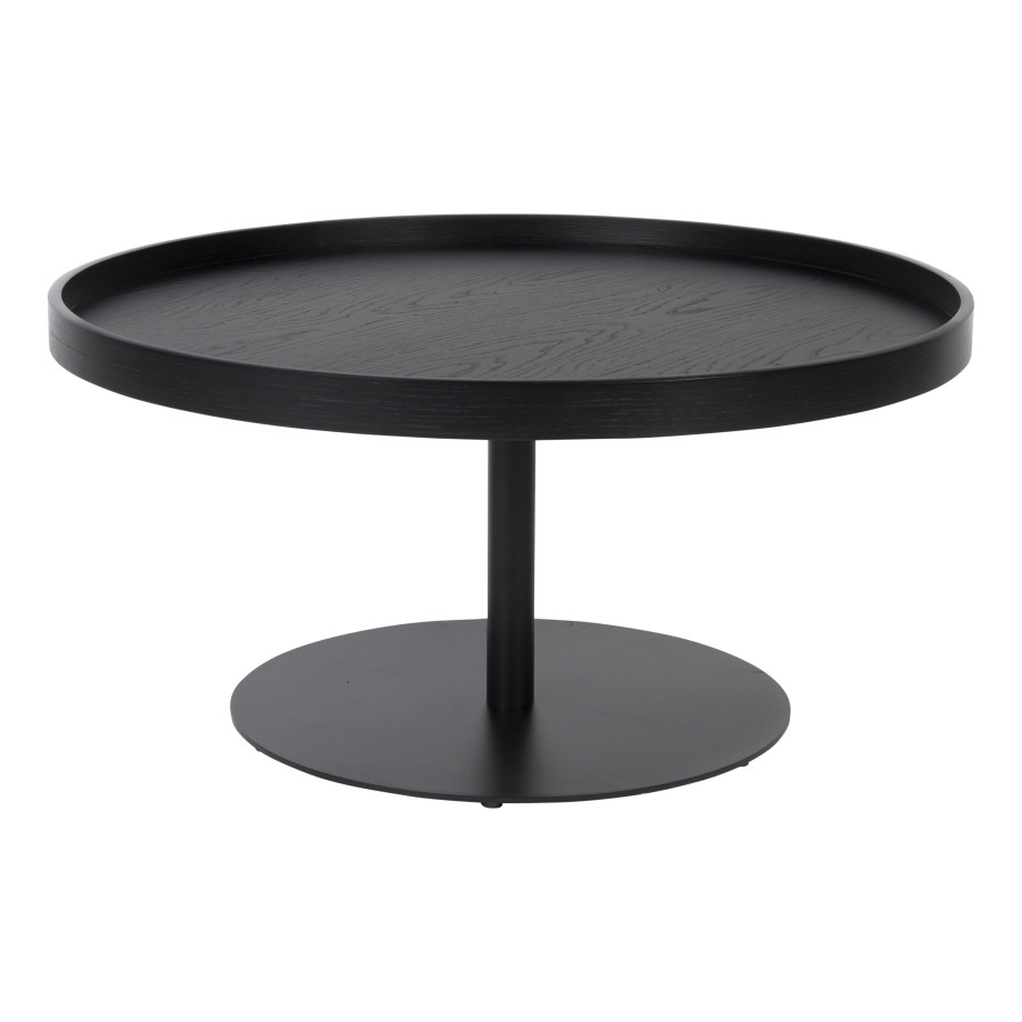 ZILT Ronde Salontafel 'Andreanna' 70cm, kleur Zwart afbeelding 1