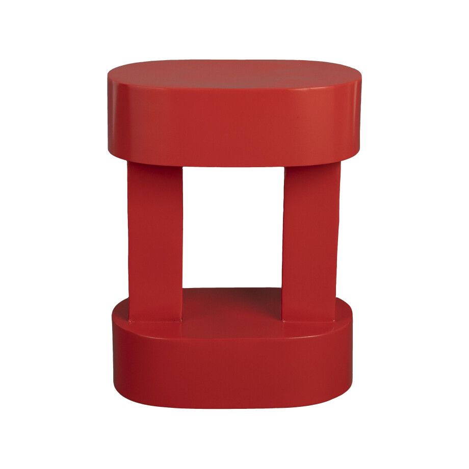 Dutchbone Bijzettafel 'Magenta' 36 x 20cm, kleur Rood Dutchbone Bijzettafel 'Magenta' 36 x 20cm, kleur Rood afbeelding 1