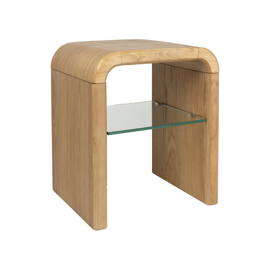 Zuiver Bijzettafel 'Brave' Eiken en rubberhout, 50 x 42cm afbeelding 