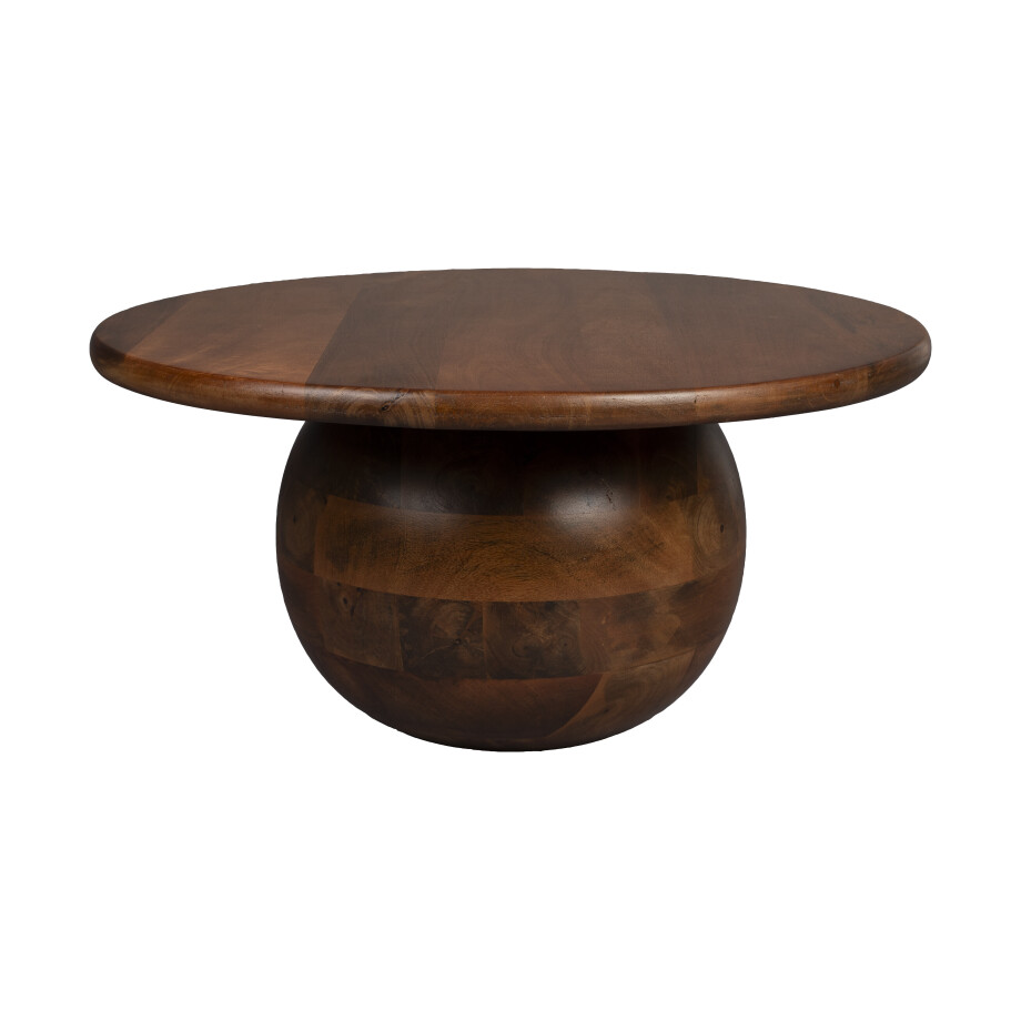 Dutchbone Ronde Salontafel 'Oblivian' Mangohout, 70cm Dutchbone Ronde Salontafel 'Oblivian' Mangohout, 70cm afbeelding