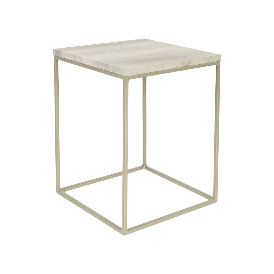 Zuiver Vierkante Bijzettafel 'Stray' Marmer, 35 x 35cm afbeelding 