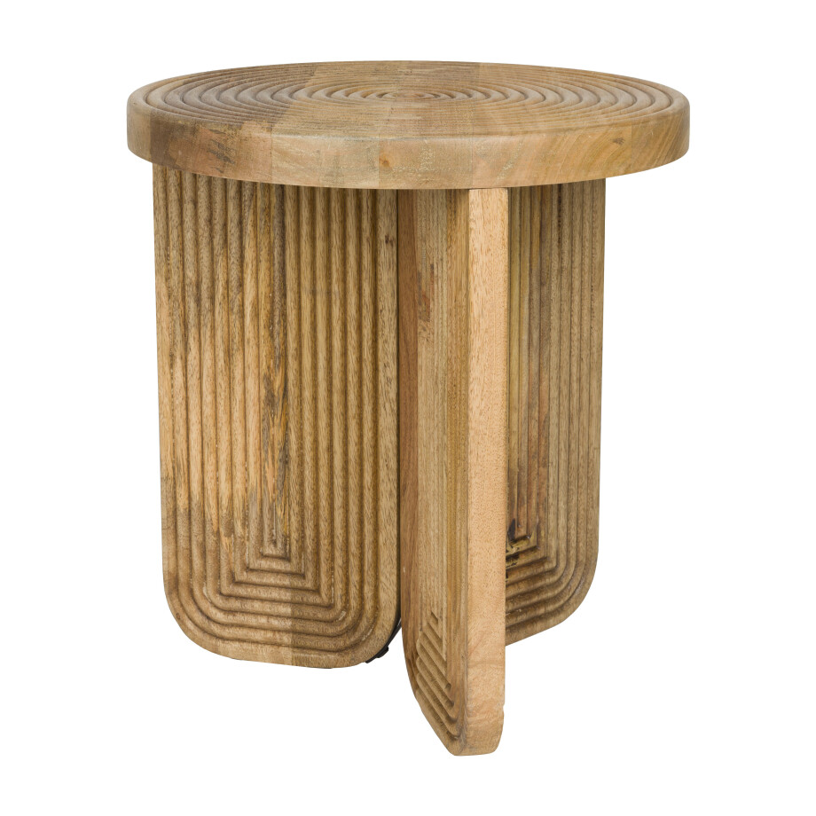 ZILT Ronde Bijzettafel 'Kang' Mangohout, 40cm afbeelding 
