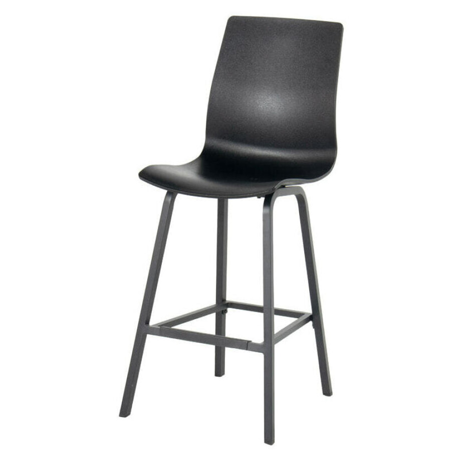 Hartman Outdoor Barkruk 'Sophie Wave' kleur Zwart (zithoogte 77cm) Hartman Outdoor Barkruk 'Sophie Wave' kleur Zwart (zithoogte 77cm) afbeelding 1