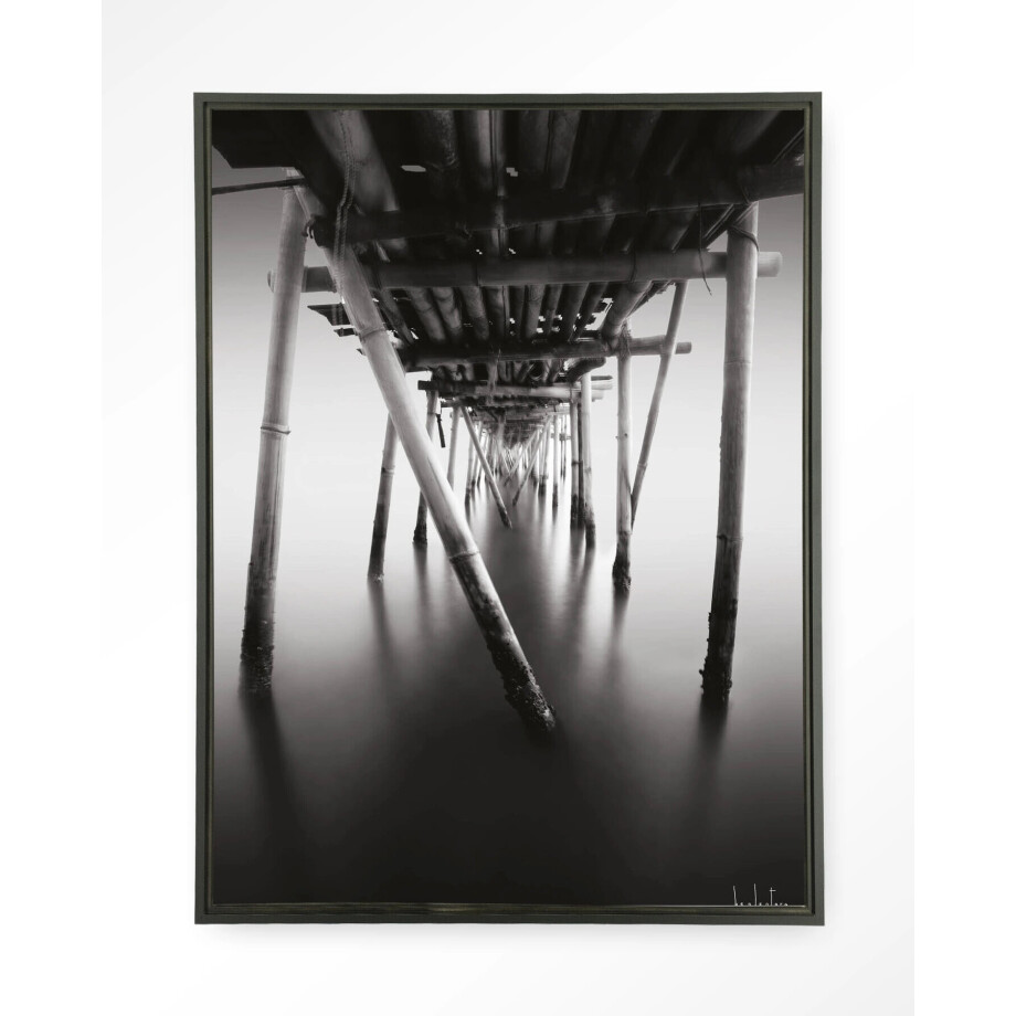 Urban Cotton Wandkleed 'Underworld' 80 x 110cm in Floating Frame - black afbeelding 