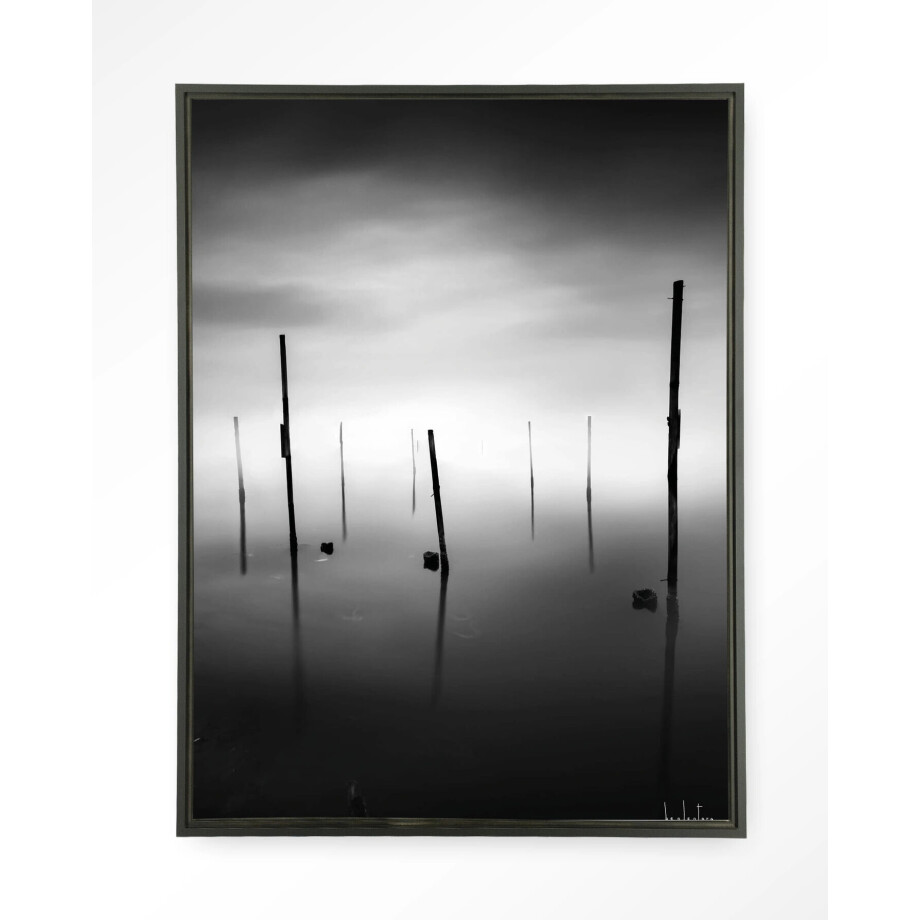 Urban Cotton Wandkleed 'Fall In' 110 x 145cm in Floating Frame - black afbeelding 