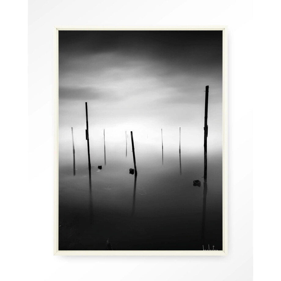 Urban Cotton Wandkleed 'Fall In' 80 x 110cm in Floating Frame - off white afbeelding 