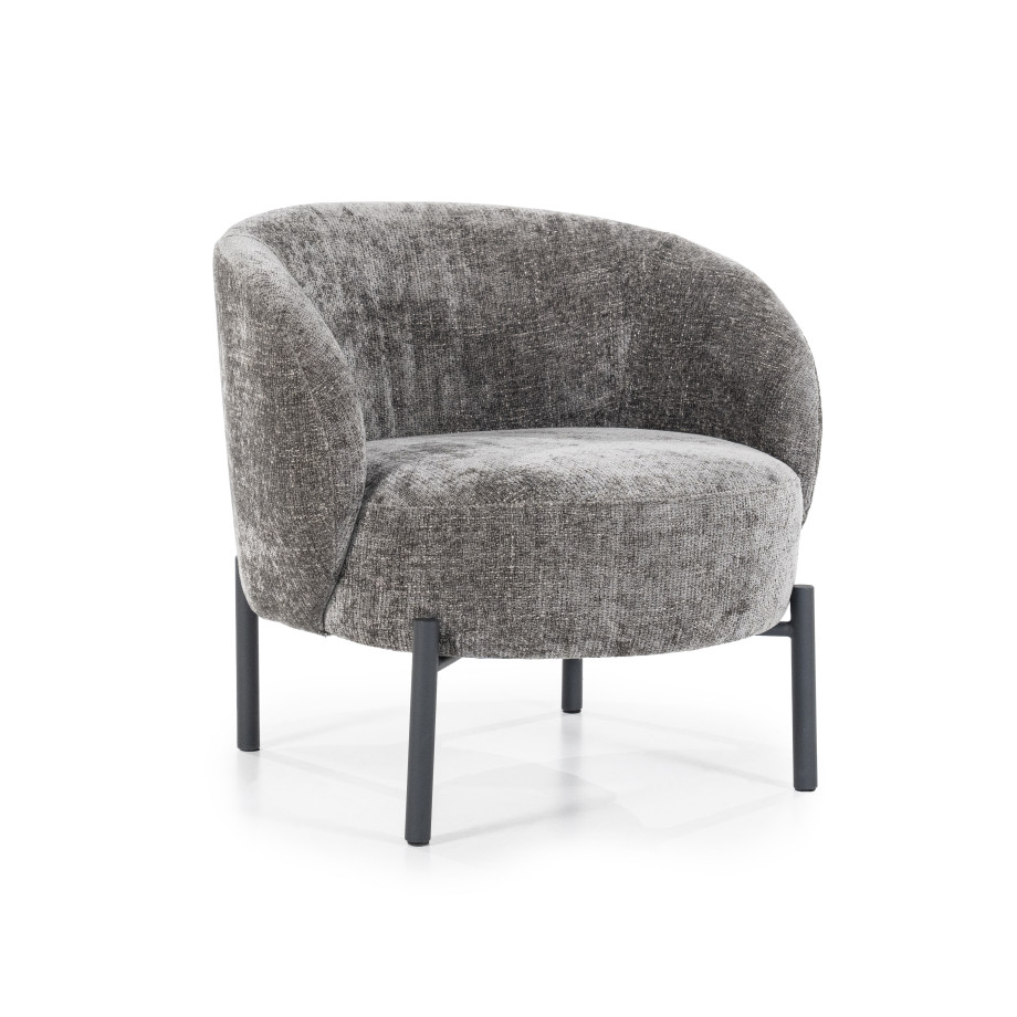 By-Boo Fauteuil 'Oasis' Chenille, kleur Bruin afbeelding 1