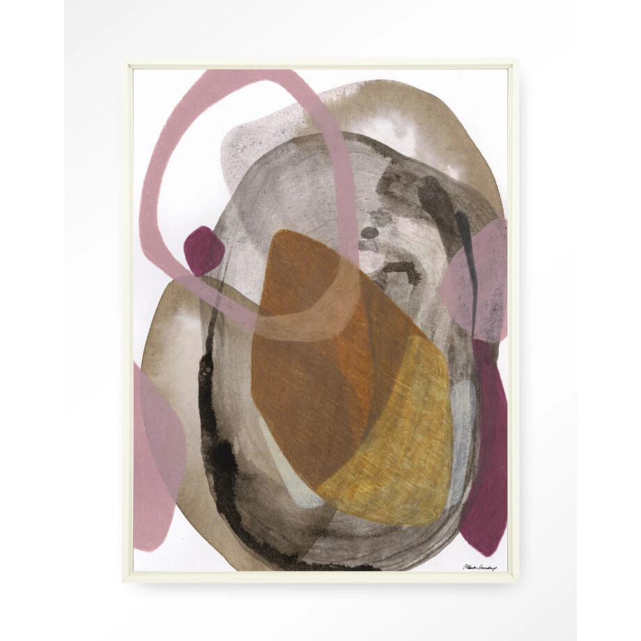 Urban Cotton Wandkleed 'Gravity' 80 x 110cm in Floating Frame - off white afbeelding 