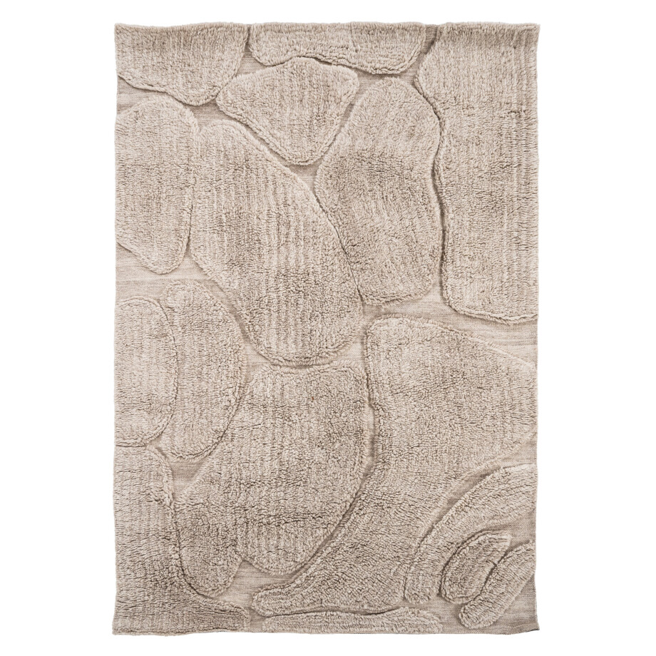 By-Boo Vloerkleed 'Kala' Wol, 160 x 230cm, kleur Taupe By-Boo Vloerkleed 'Kala' Wol, 160 x 230cm, kleur Taupe afbeelding 1