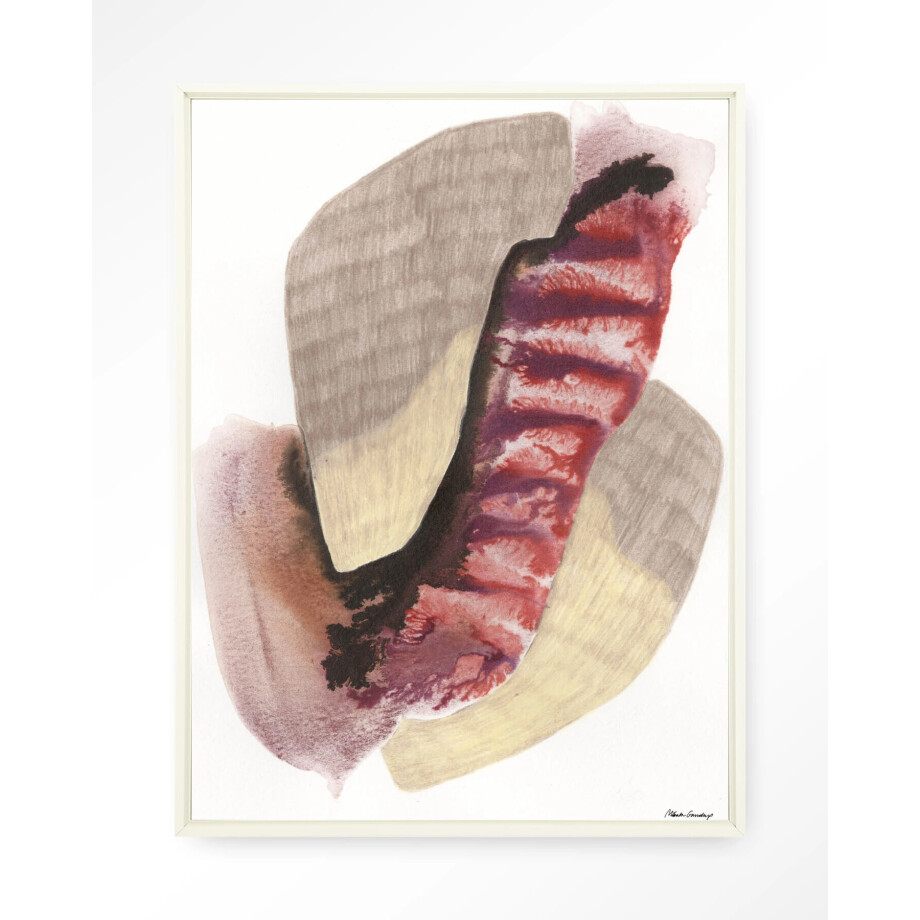 Urban Cotton Wandkleed 'Embrace' 110 x 145cm in Floating Frame - off white afbeelding 