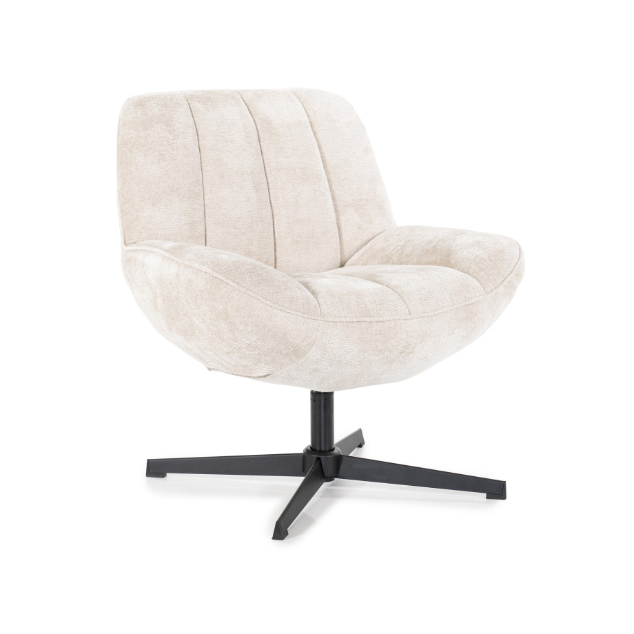 By-Boo Draaifauteuil 'Derby' Chenille, kleur Beige afbeelding 1