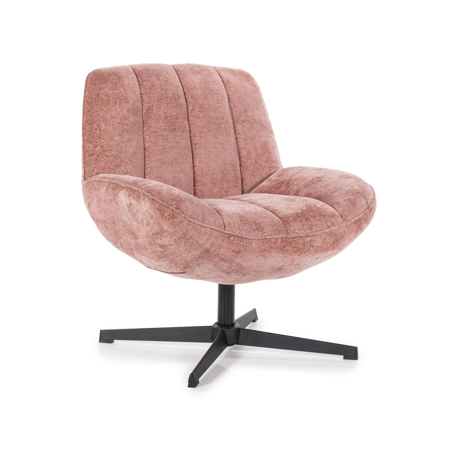 By-Boo Draaifauteuil 'Derby' Chenille, kleur Roze afbeelding 1