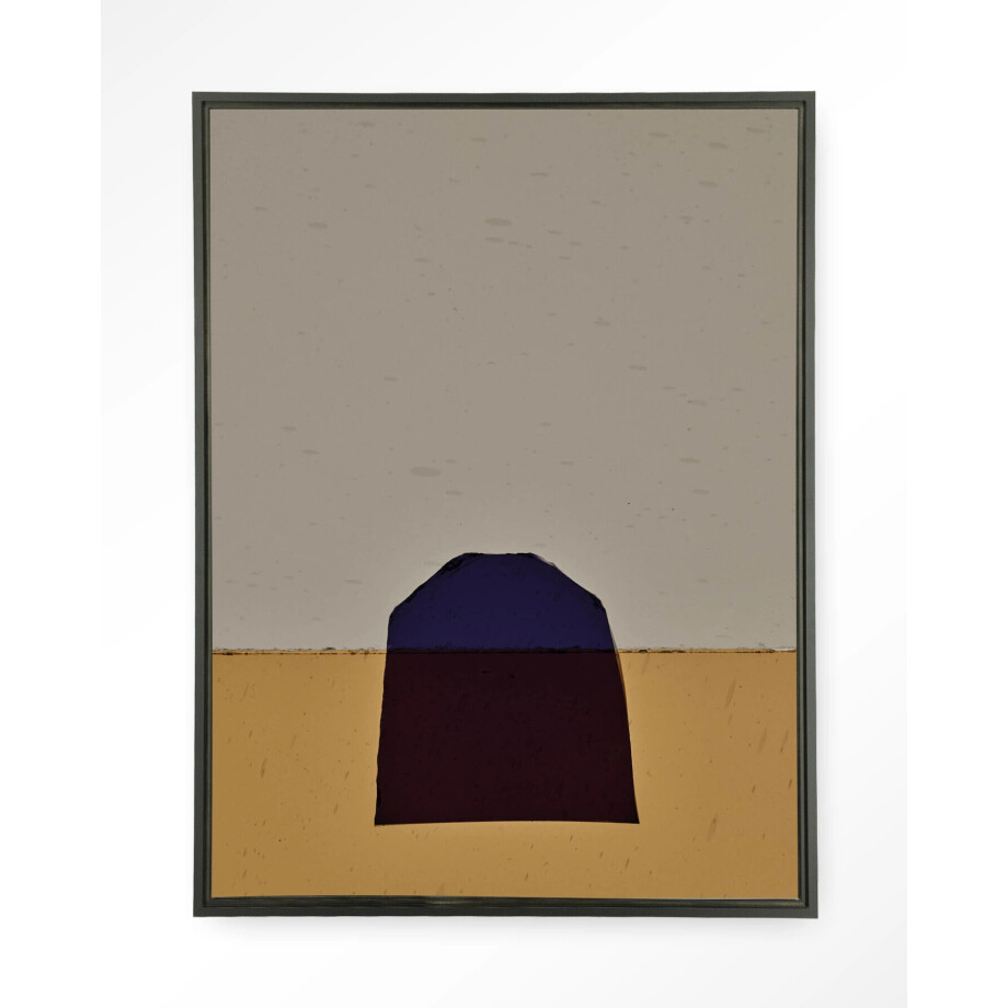 Urban Cotton Wandkleed 'Geen Paars' 110 x 145cm in Floating Frame - black afbeelding 