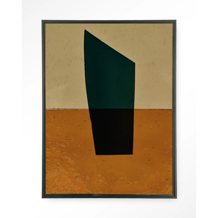 Urban Cotton Wandkleed 'Geen Groen' 145 x 190cm in Floating Frame - black afbeelding 