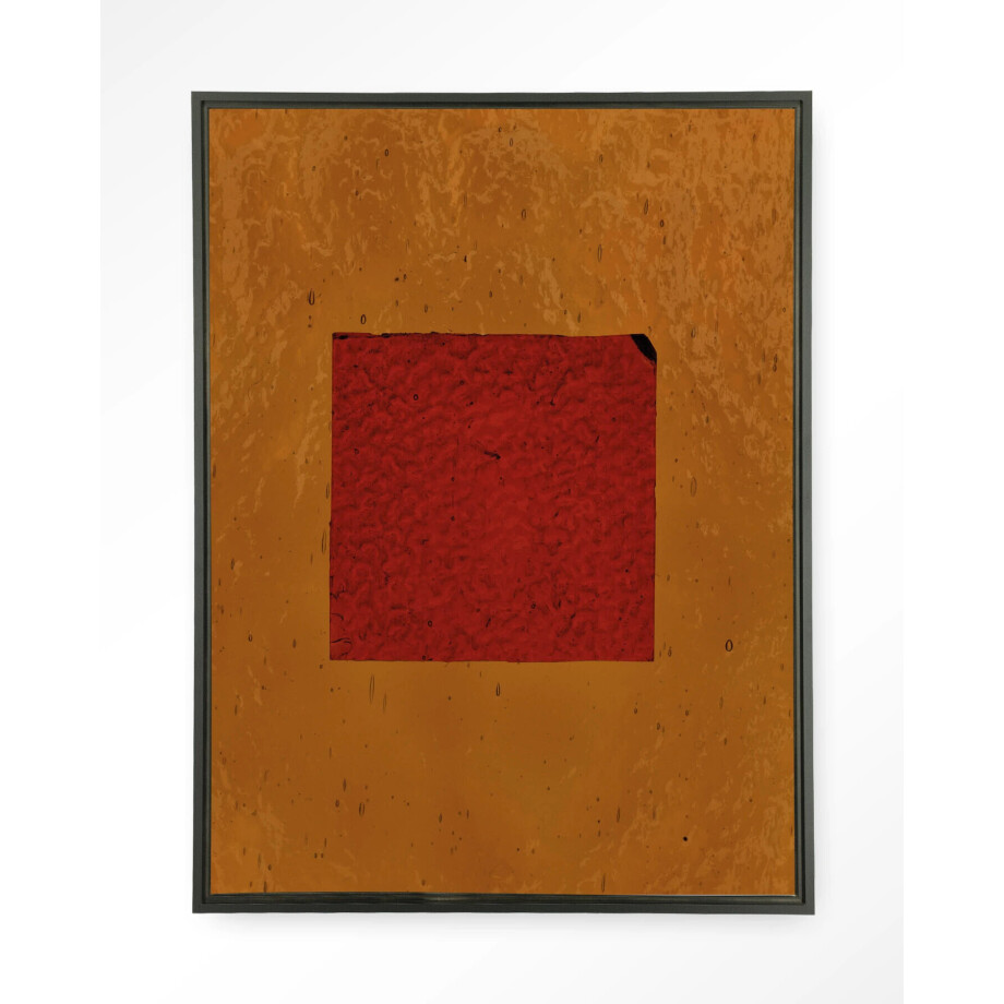 Urban Cotton Wandkleed 'Geen Rood' 145 x 190cm in Floating Frame - black afbeelding 