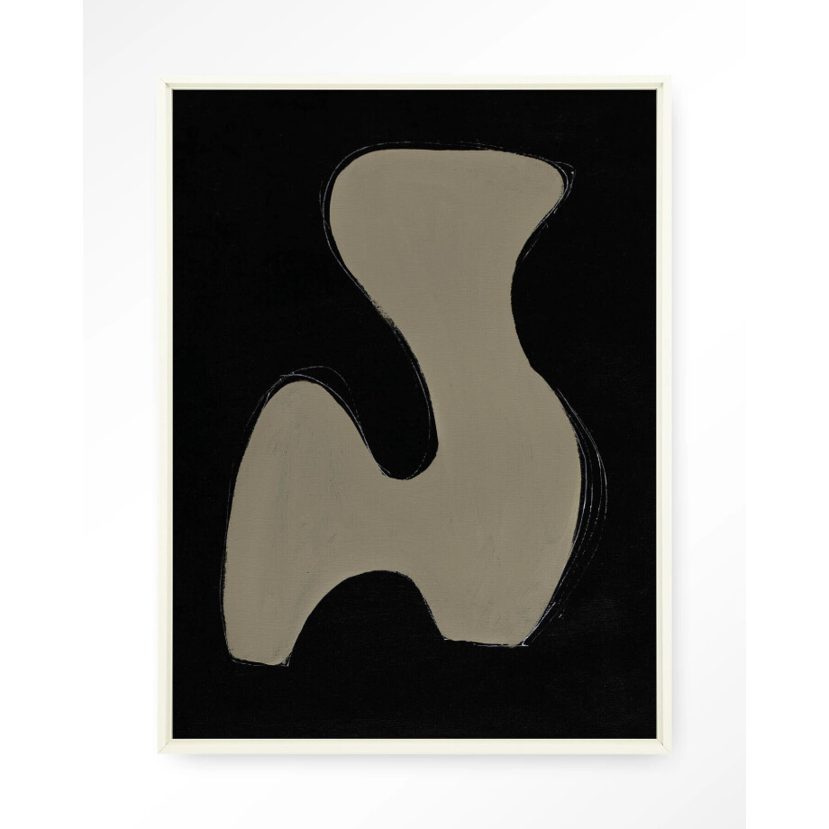 Urban Cotton Wandkleed 'Cobra' 145 x 190cm in Floating Frame - off white afbeelding 
