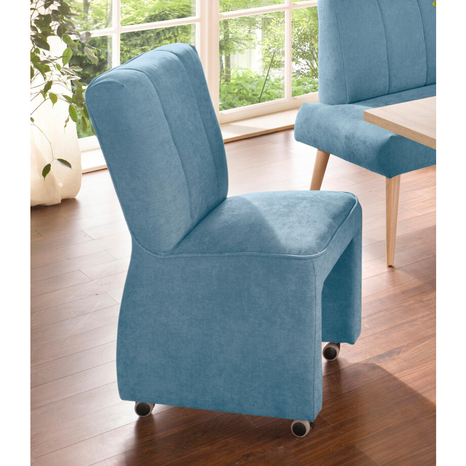 exxpo - sofa fashion Fauteuil Costa, loungestoel, hoge rugleuningstoel, op wielen, comfortabele zithoogte 53cm afbeelding 1