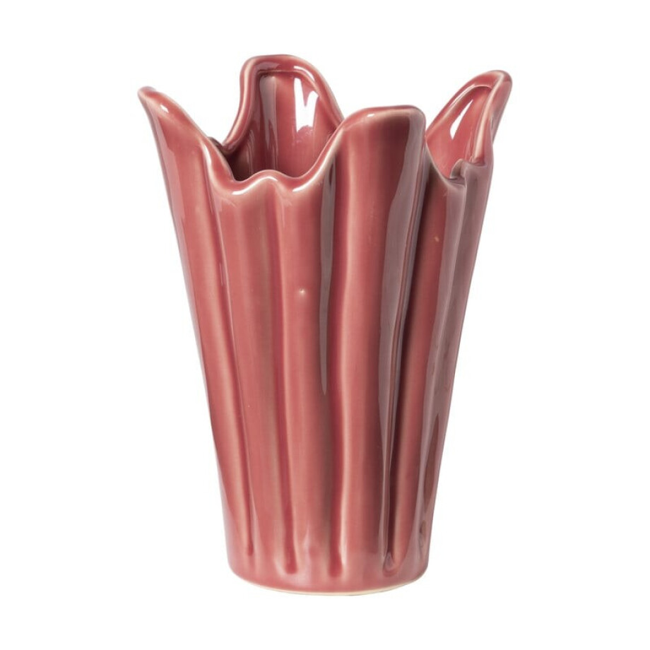 Vaas tulp - rood - ø14.5x20.5 cm afbeelding 