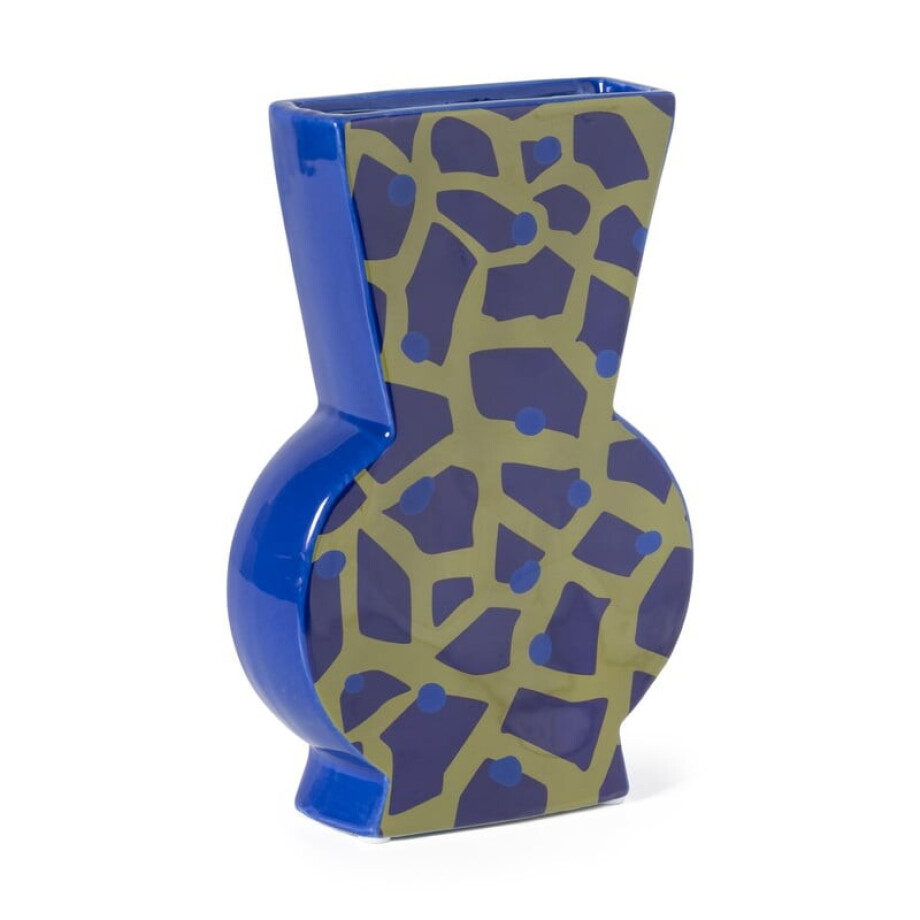 Vaas giraf - groen/blauw - 22.8x15.5x5.2 cm Vaas giraf - groen/blauw - 22.8x15.5x5.2 cm afbeelding