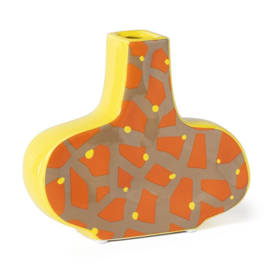 Vaas giraf - groen/zwart - 16x19x9.5 cm Vaas giraf - groen/zwart - 16x19x9.5 cm afbeelding
