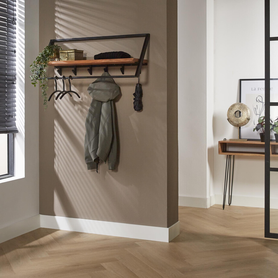 LifestyleFurn Kapstok 'Kaveh' Acaciahout, Met 5 haakjes LifestyleFurn Kapstok 'Kaveh' Acaciahout, Met 5 haakjes afbeelding 1