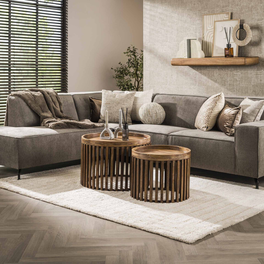 Salontafel 'Twiggy' Mangohout, Set van 2 stuks Salontafel 'Twiggy' Mangohout, Set van 2 stuks afbeelding 1