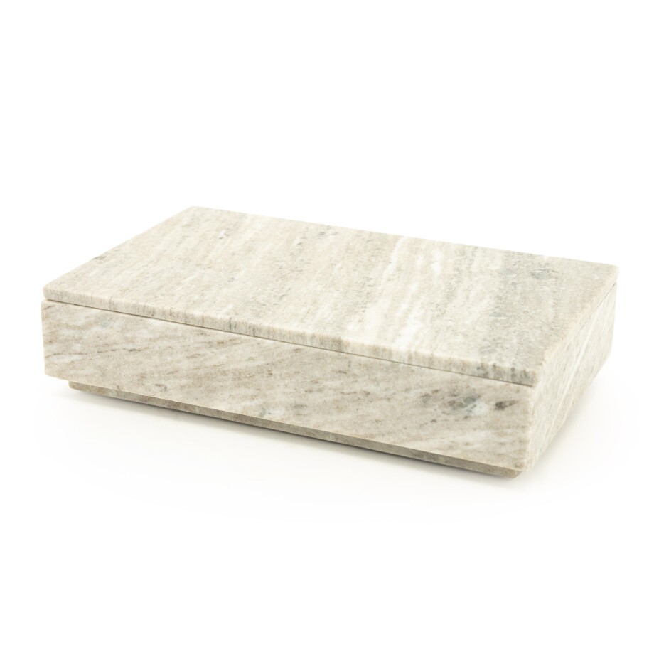 By-Boo Opbergdoos 'Shari' Marmer, 30 x 18cm By-Boo Opbergdoos 'Shari' Marmer, 30 x 18cm afbeelding 1