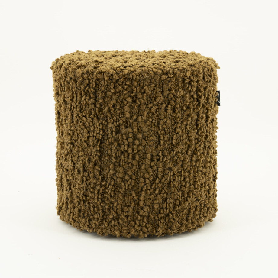 By-Boo Poef 'Vista' 40cm, kleur Mosterdgeel afbeelding 1